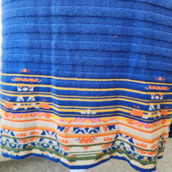 Soft Surroundings Kualoa Tunic Sweater Short Sleeves Printed Colorful Pretty XS - Picture 7 of 16